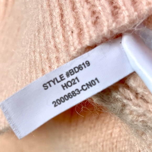 J. Crew Balloon Sleeve Cable Knit Peach Pink Alpaca Wool Blend Sweater Womens XL - Picture 13 of 14